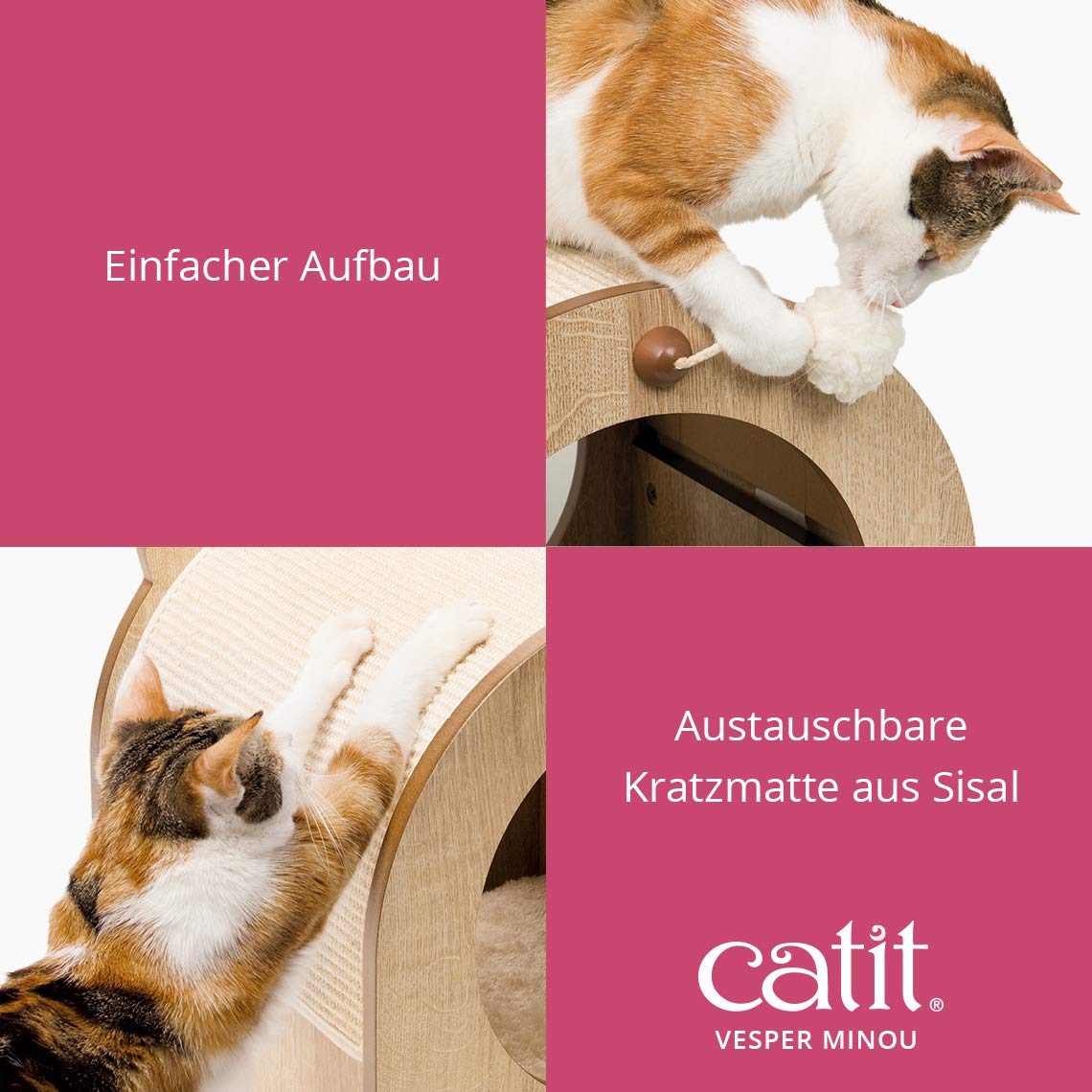 catit-vesper-minou-kratzbank-mit-versteck-36-x-36-5-x-40-5-cm-eiche image 3