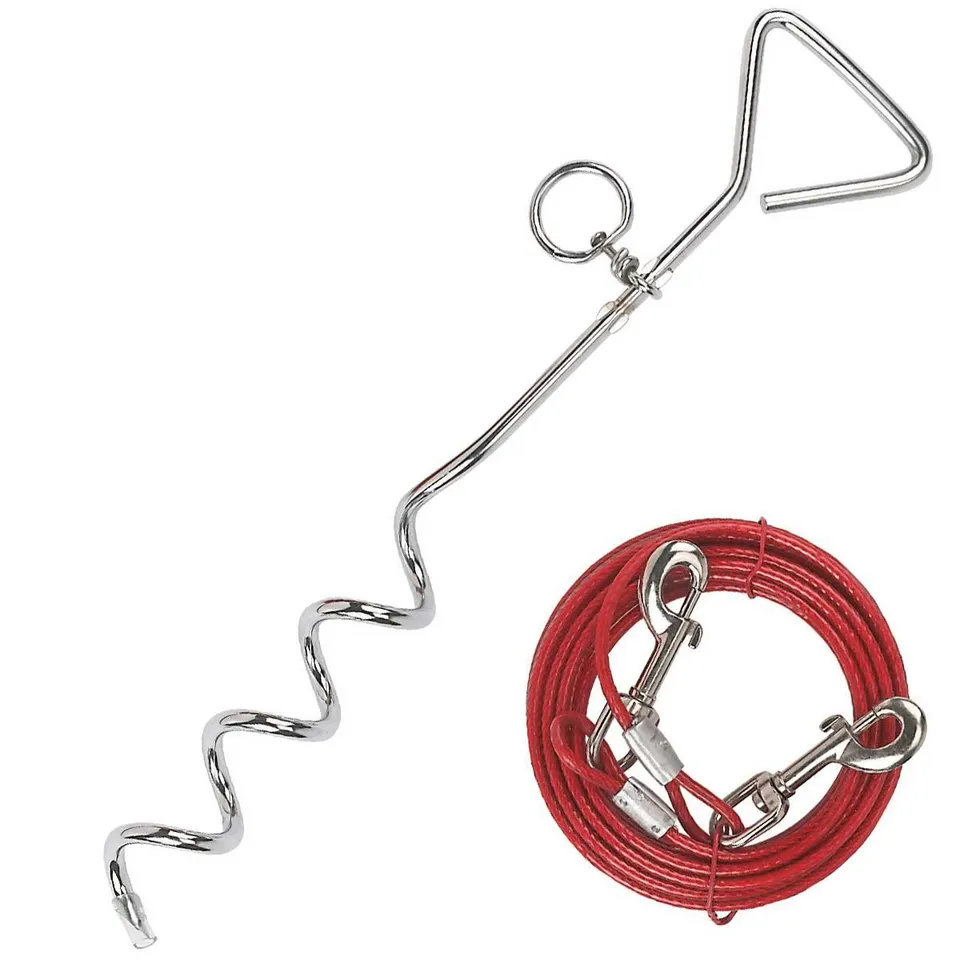 kerbl-anlegespirale-8-mm-x-40-cm-mit-laufleine-6-m-f-r-hunde-bis-30-kg image 1