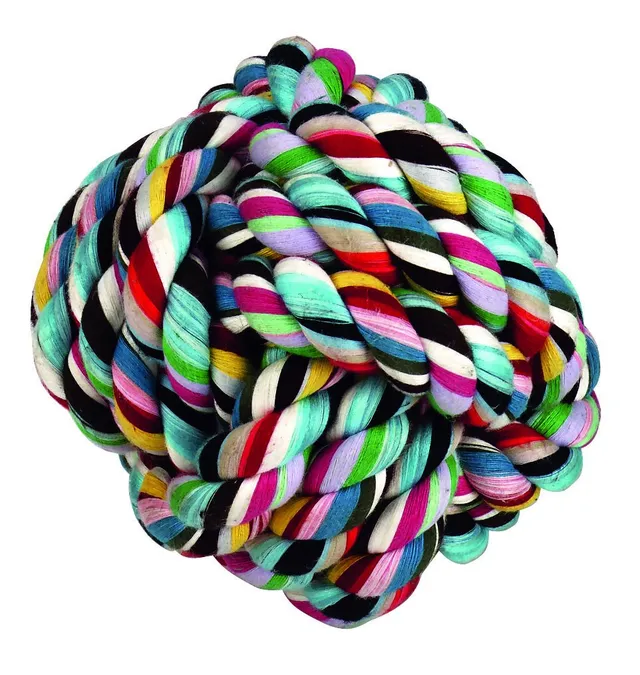kerbl-pet-baumwollball-geknotet-15-cm-hundespielball-aus-baumwolle image 1