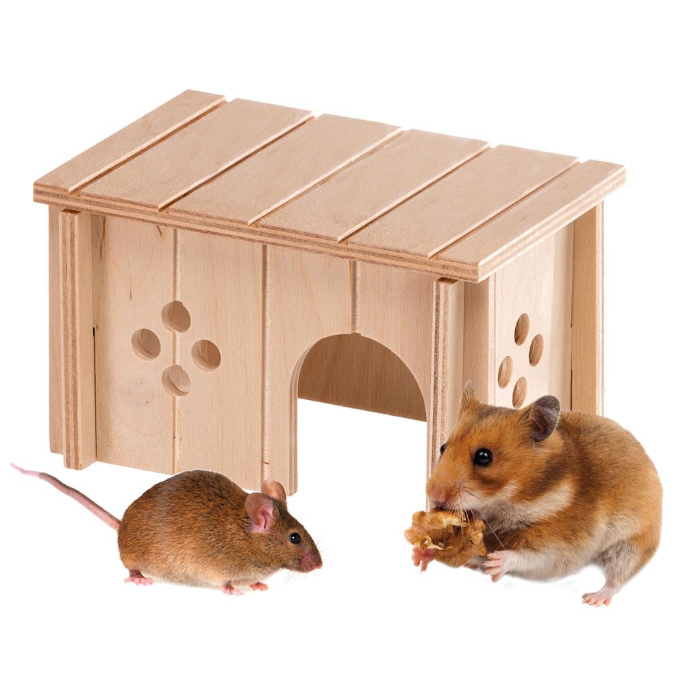 ferplast-kleintierhaus-sin-4642-gr-e-s-holzhaus-14-5-x-9-5-x-h-8-5-cm image 1