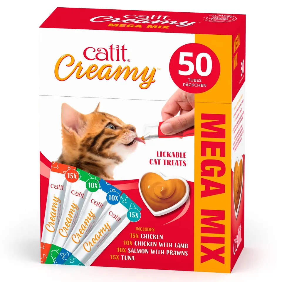 catit-creamy-multi-pack-schleck-snack-f-r-katzen-50-x-10-g image 1