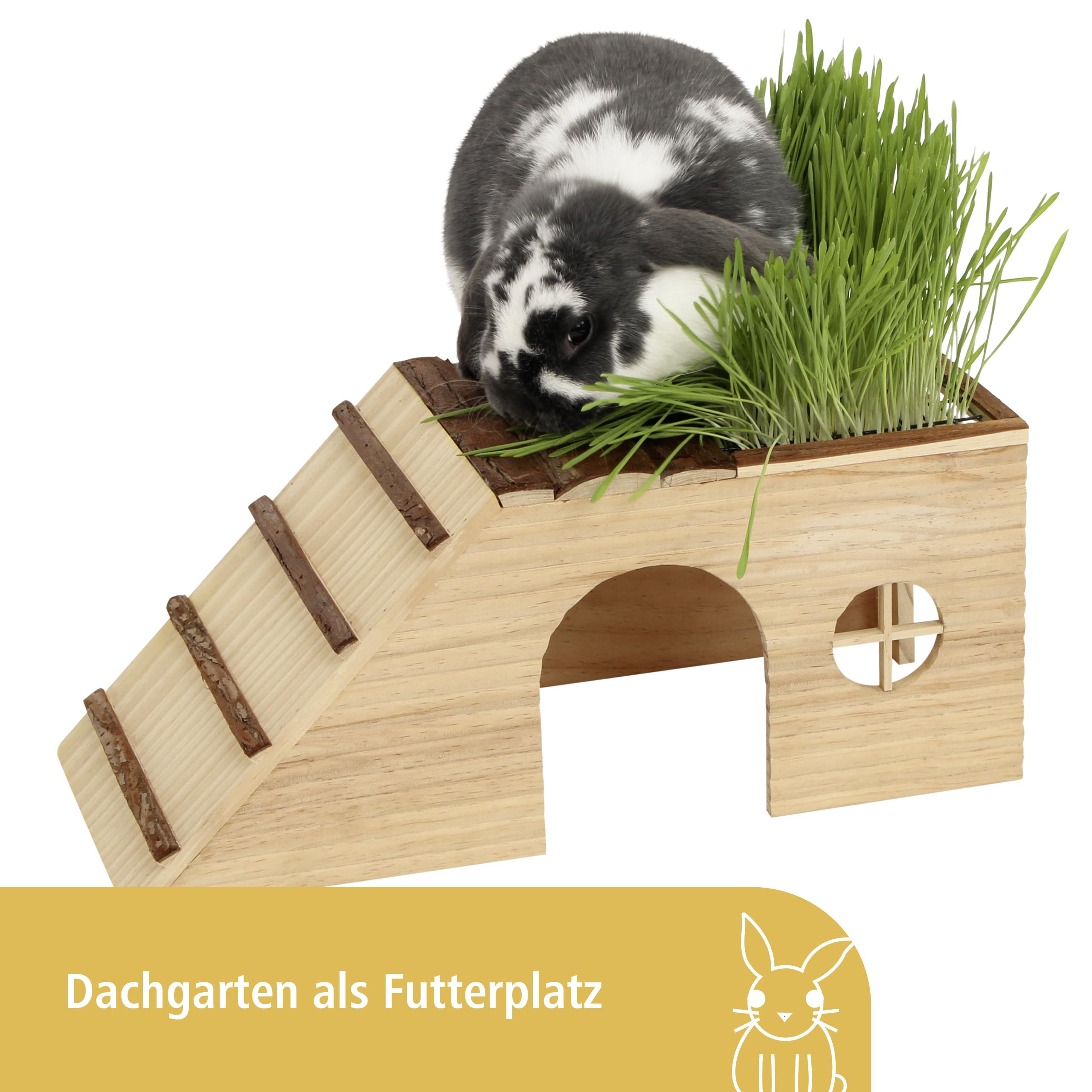 kerbl-pet-nagerhaus-mit-rampe-nature-48-x-22-x-20-cm-holz-vormontiert-mit-dachga image 2