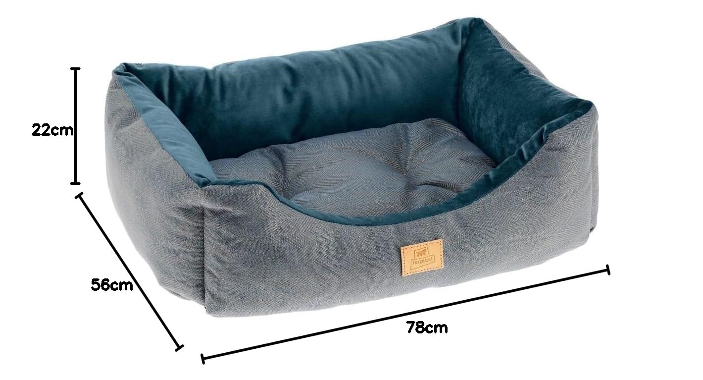 ferplast-chester-80-hundebett-katzenbett-sofa-blau-78-x-56-x-h-22-cm-waschbar image 3