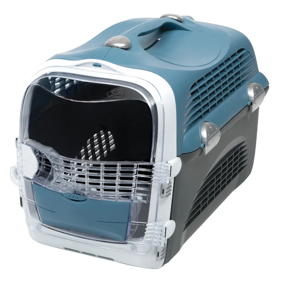 catit-cabrio-tragetasche-blaugrau-transportbox-f-r-katzen-bis-11-3-kg image 1