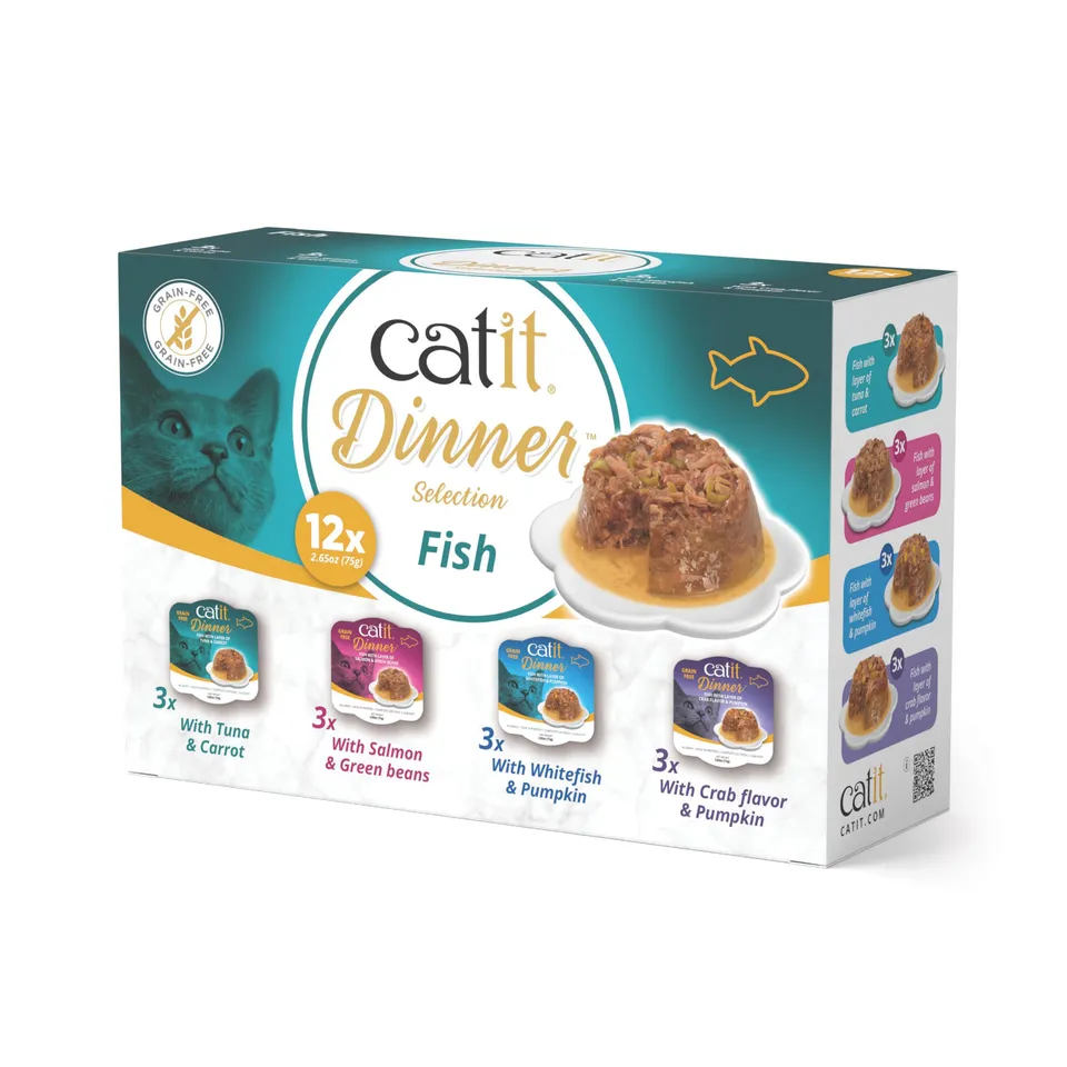 catit-dinner-fisch-multipack-alleinfutter-12-x-75-g-getreidefrei image 1