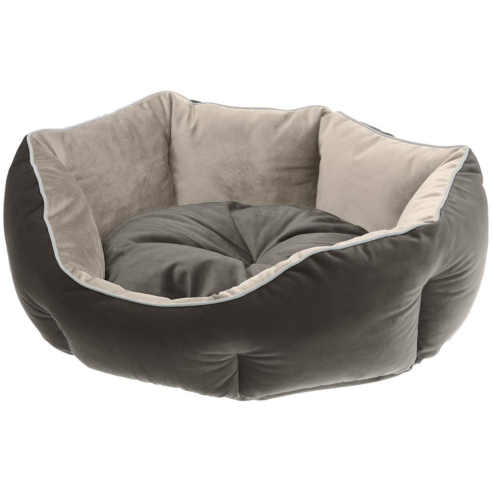 ferplast-queen-60-hundesofa-katzenbett-60x46-cm-samt-grau-waschbar image 1
