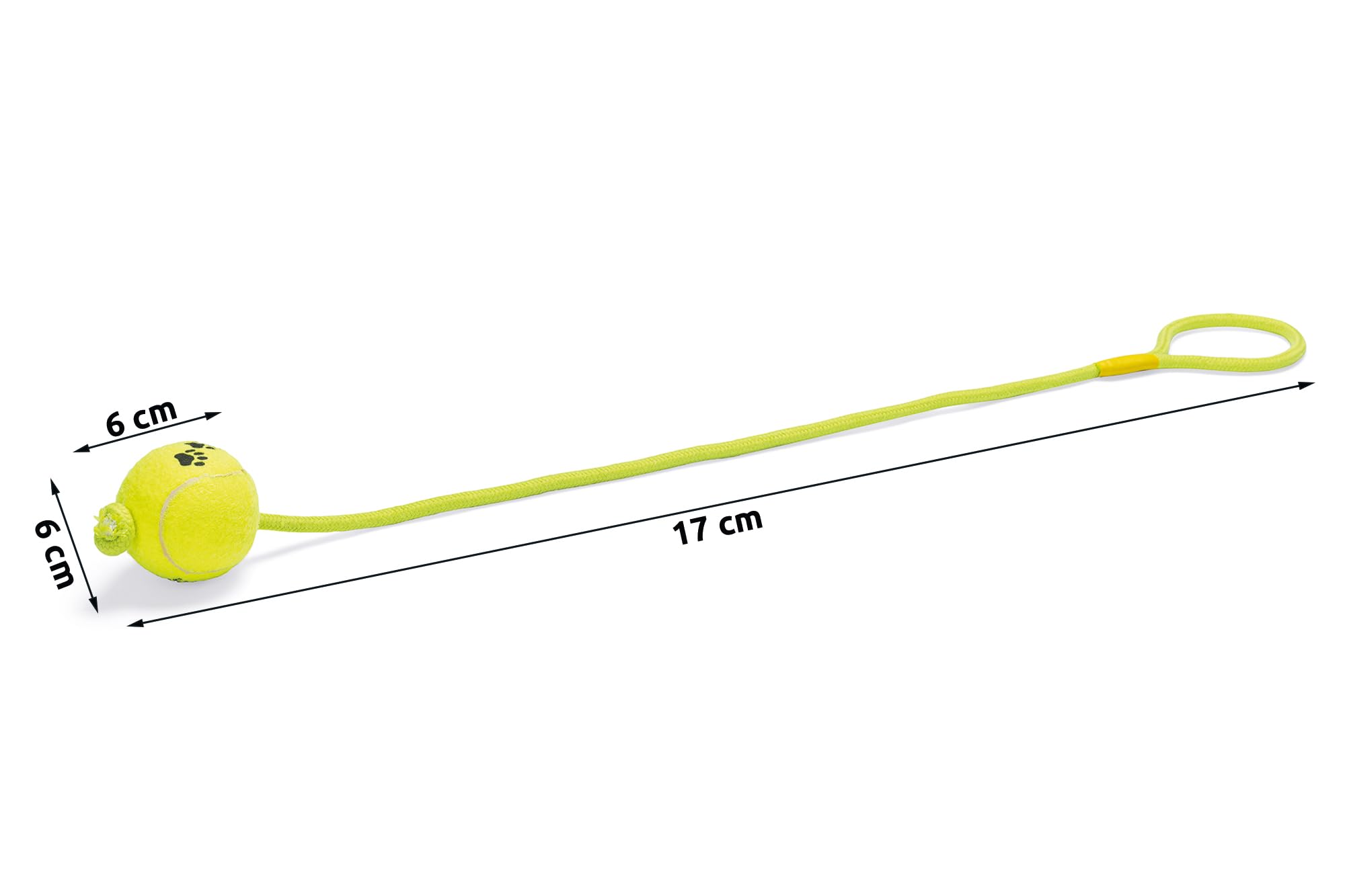 karlie-tennisball-mit-wurfseil-hundespielzeug-17x6x6-cm-gelb image 5