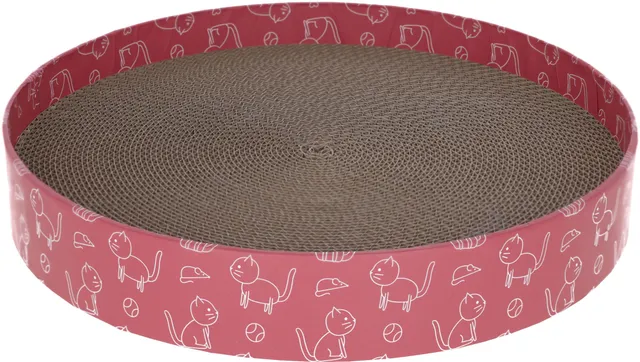 kerbl-pet-katzenkratzbett-circle-pink-34-x-5-5-cm-mit-katzenminze image 1