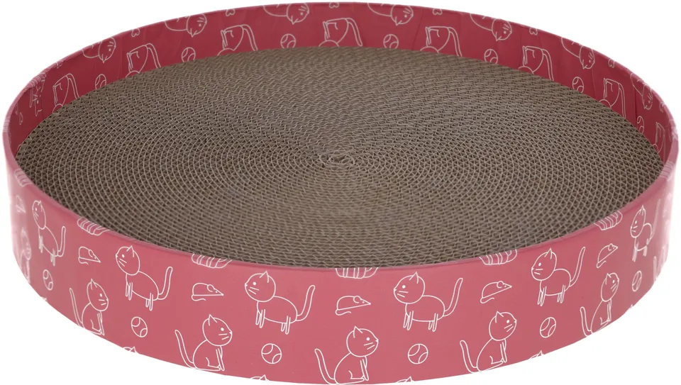 kerbl-pet-katzenkratzbett-circle-pink-34-x-5-5-cm-mit-katzenminze image 1