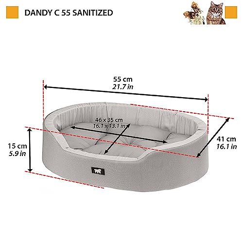 ferplast-hundesofa-hundebett-55-x-41-x-15-cm-grau-mit-sanitized-schutz image 8