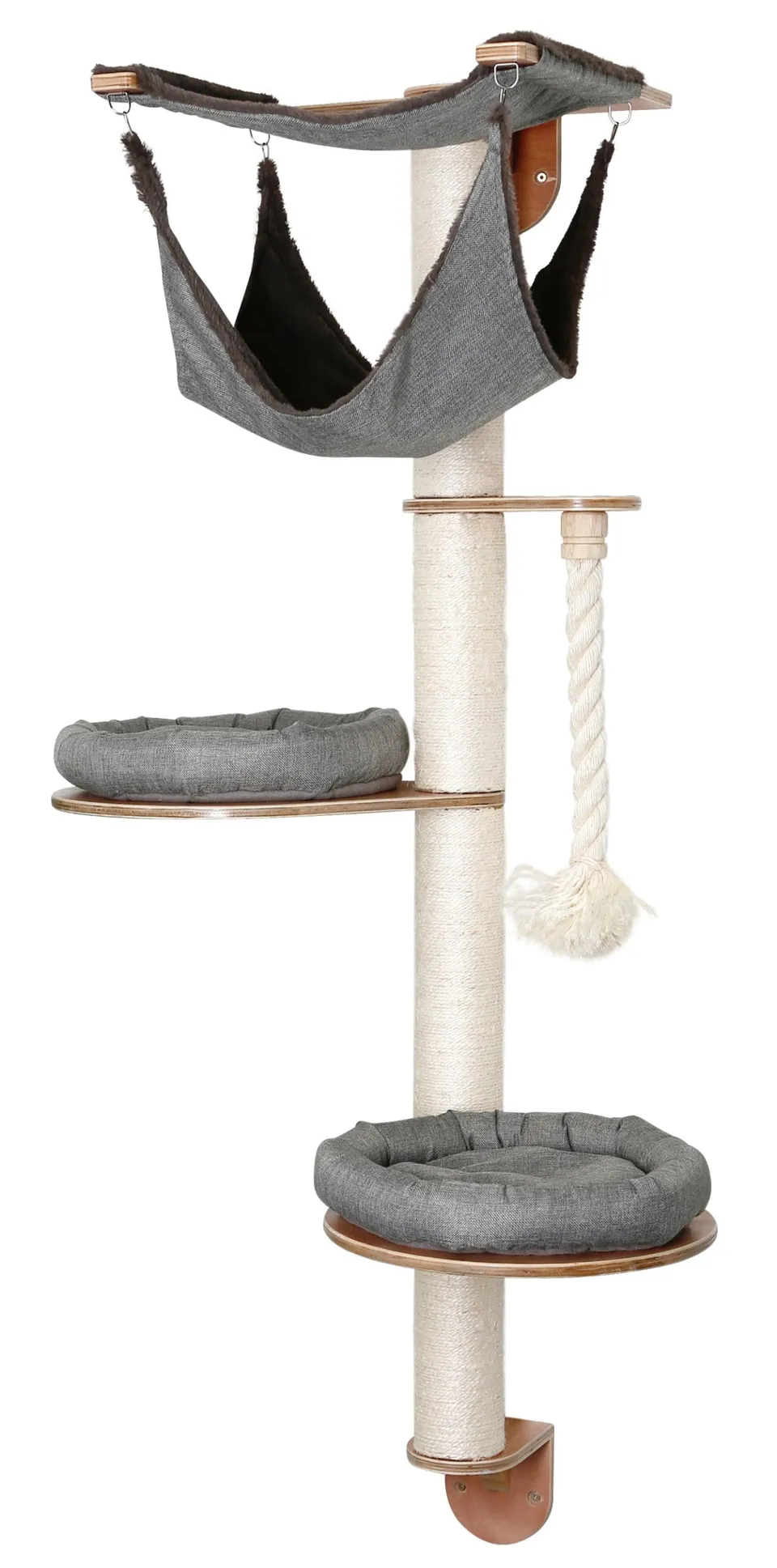 kerbl-pet-wandkratzbaum-dolomit-2-0-tofana-grau-160-cm image 1