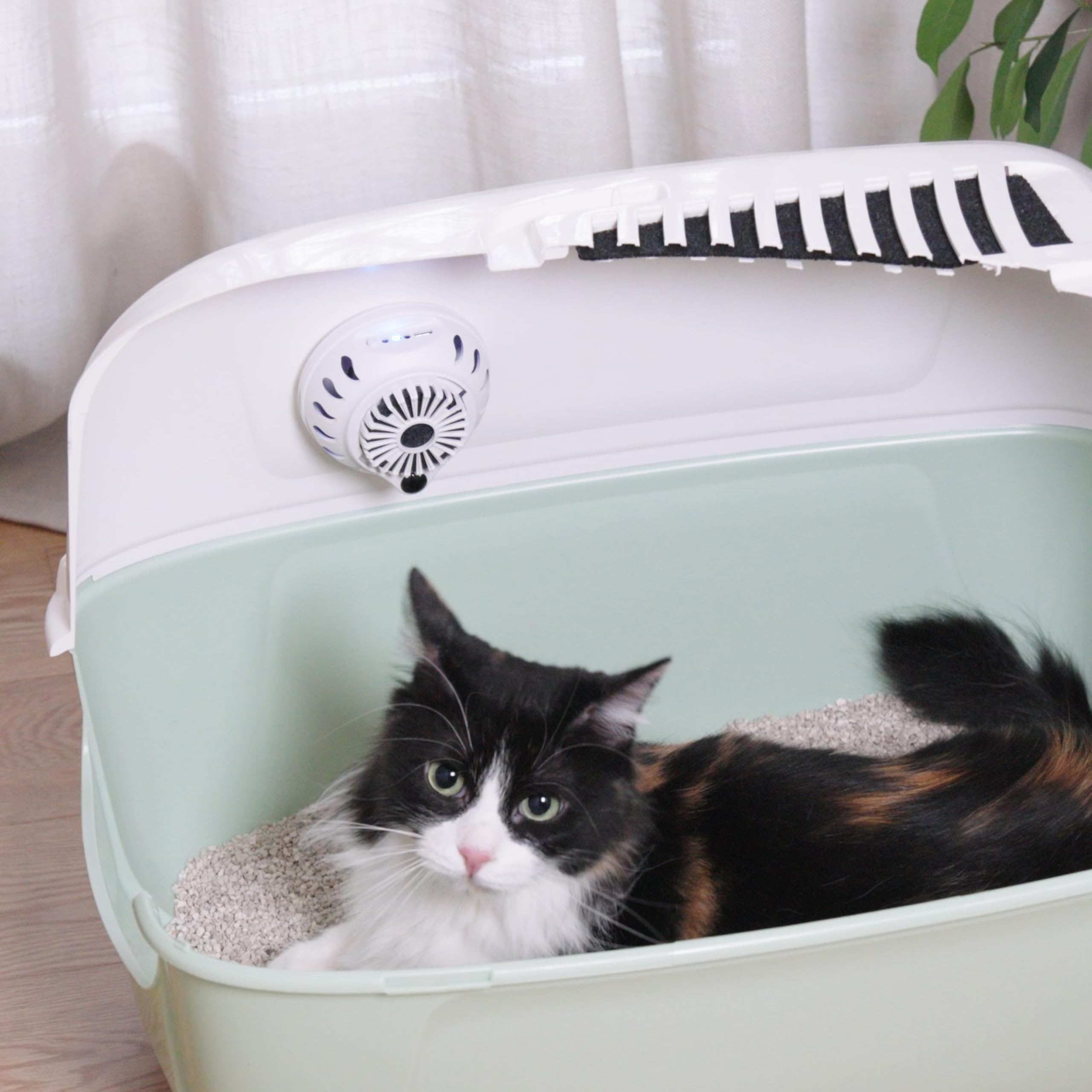 ferplast-genicair-elektrischer-katzenklo-deodorant-mit-bewegungssensor-usb image 2
