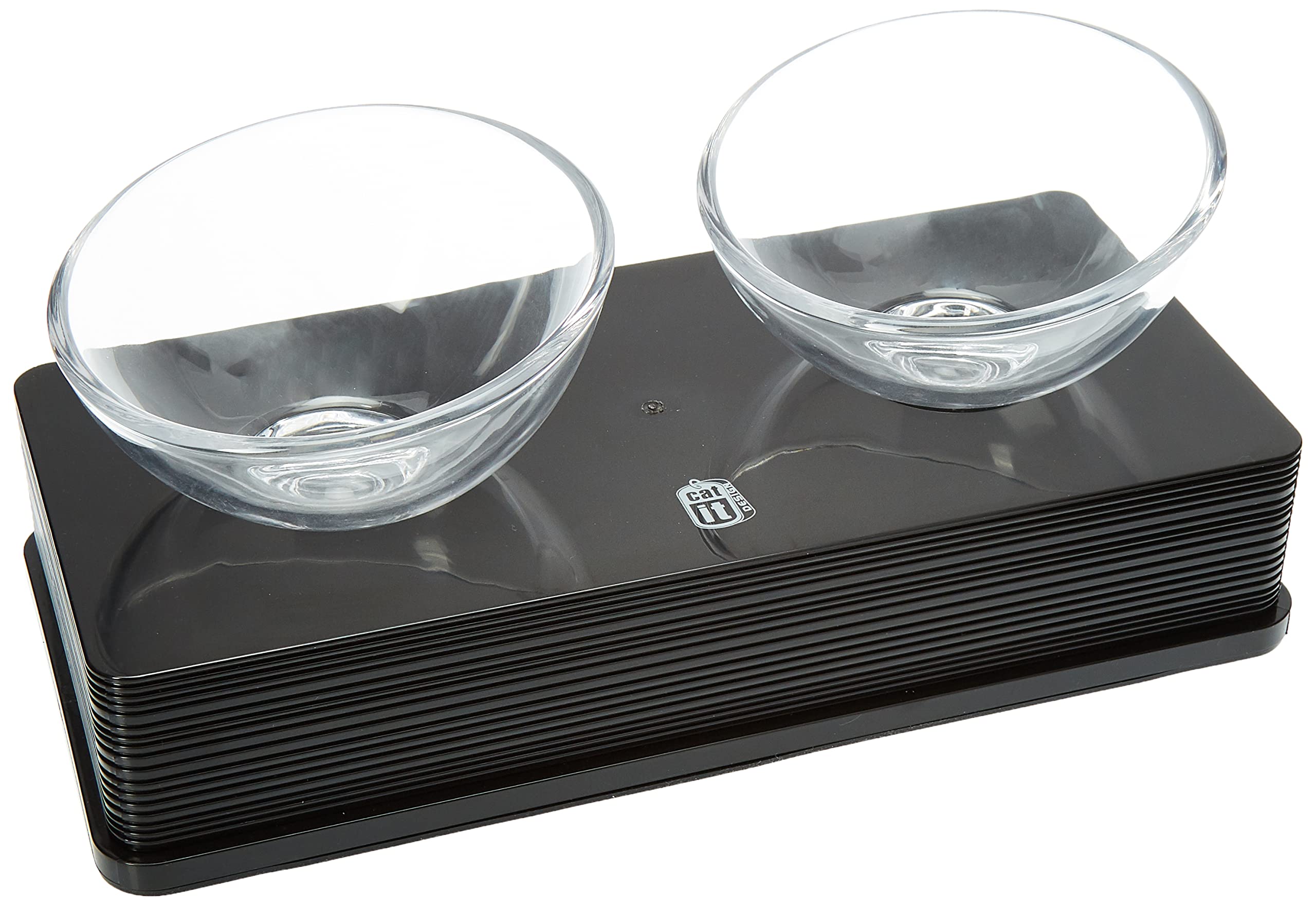 catit-style-glass-diner-erh-hter-glasnapf-schwarz-gl-nzend-2-x-200-ml image 1