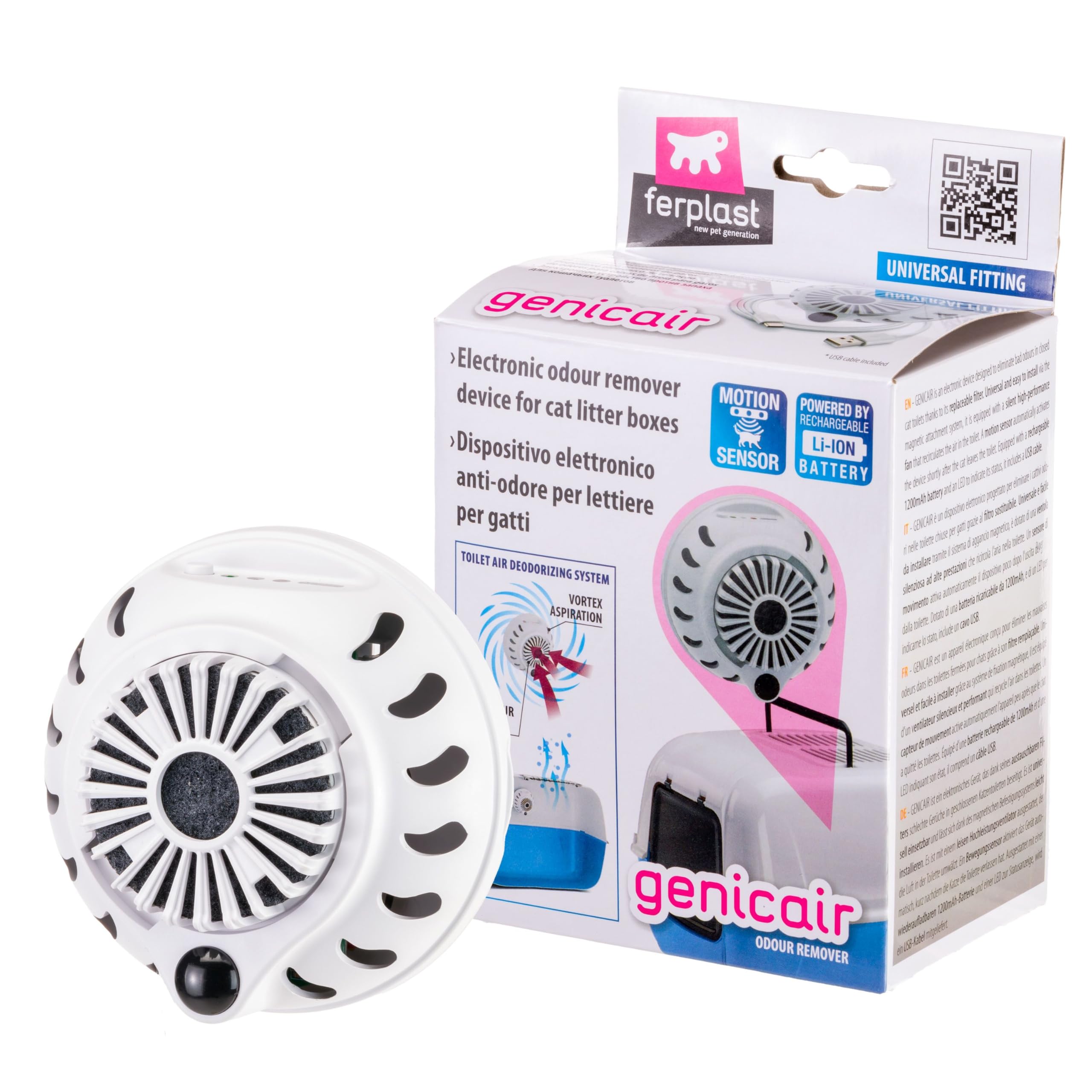 ferplast-genicair-elektrischer-katzenklo-deodorant-mit-bewegungssensor-usb image 1