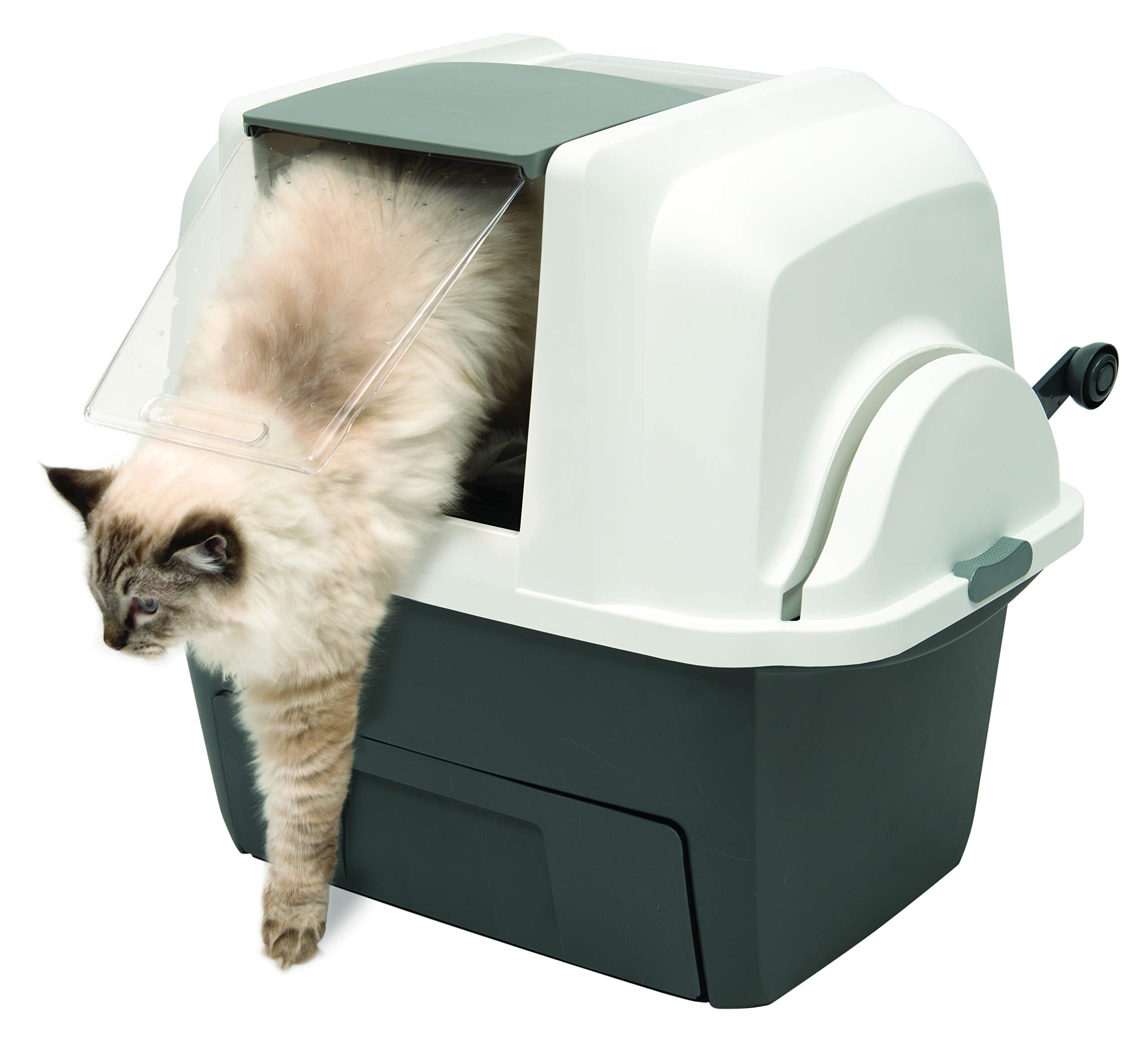catit-smartsift-katzentoilette-mit-selbstreinigung-wei-grau-67-x-48-x-46-cm image 2
