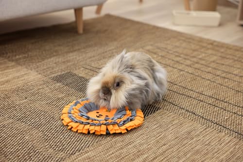 kerbl-pet-schn-ffelteppich-f-r-kaninchen-orange-grau-25-cm-faltbarer-snufflemat image 5