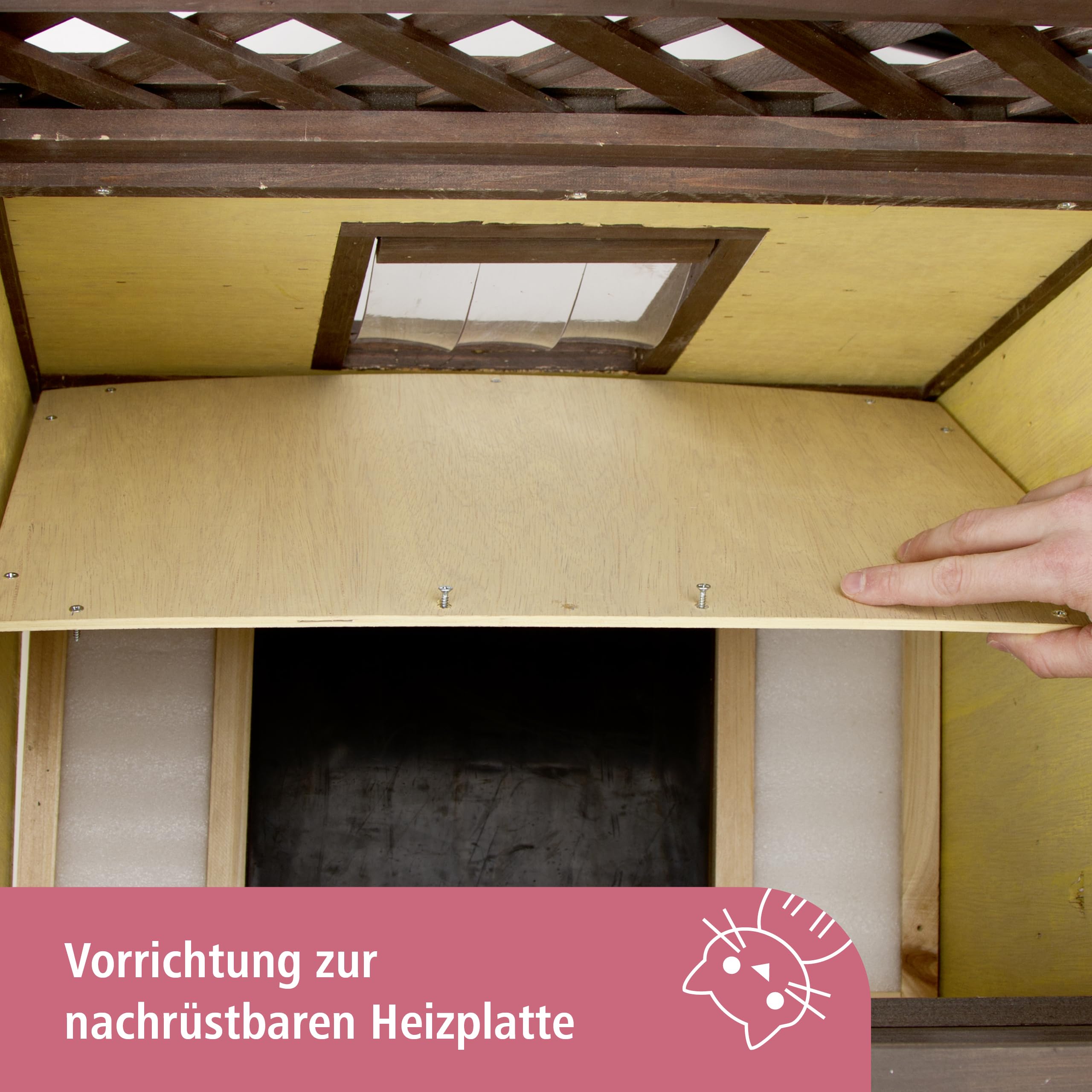 kerbl-katzenhaus-4-seasons-deluxe-88-x-57-x-77-cm-isoliert-mit-bitumendach image 6