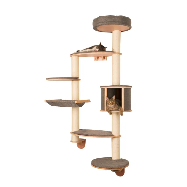 kerbl-pet-wandkratzbaum-dolomit-tofana-xl-kratzbaum-grau-70-x-45-x-185-cm image 1