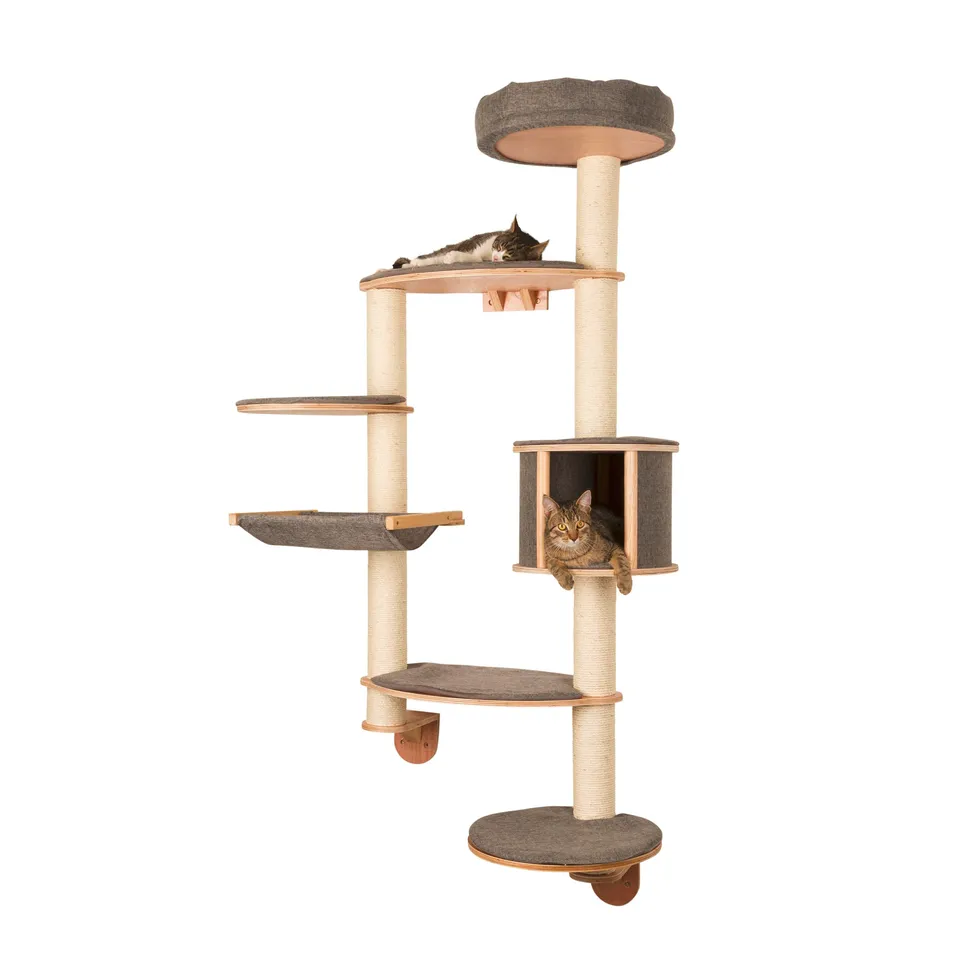 kerbl-pet-wandkratzbaum-dolomit-tofana-xl-kratzbaum-grau-70-x-45-x-185-cm image 1