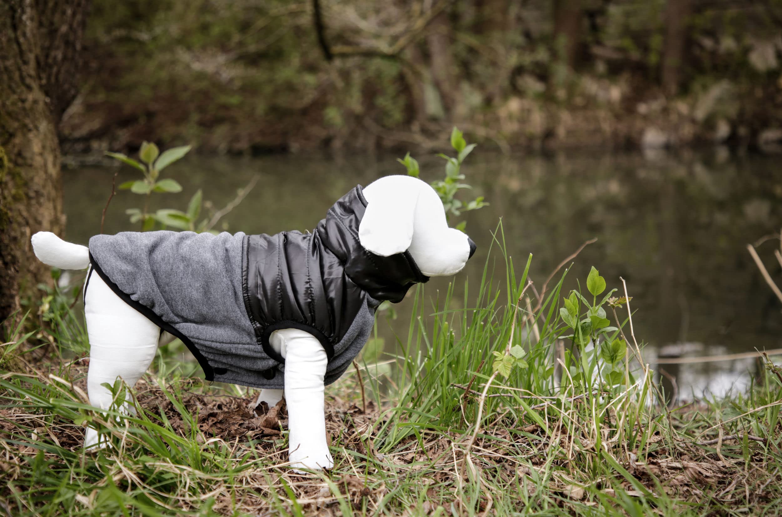 kerbl-pet-hundemantel-quebec-grau-schwarz-l-45-cm image 2