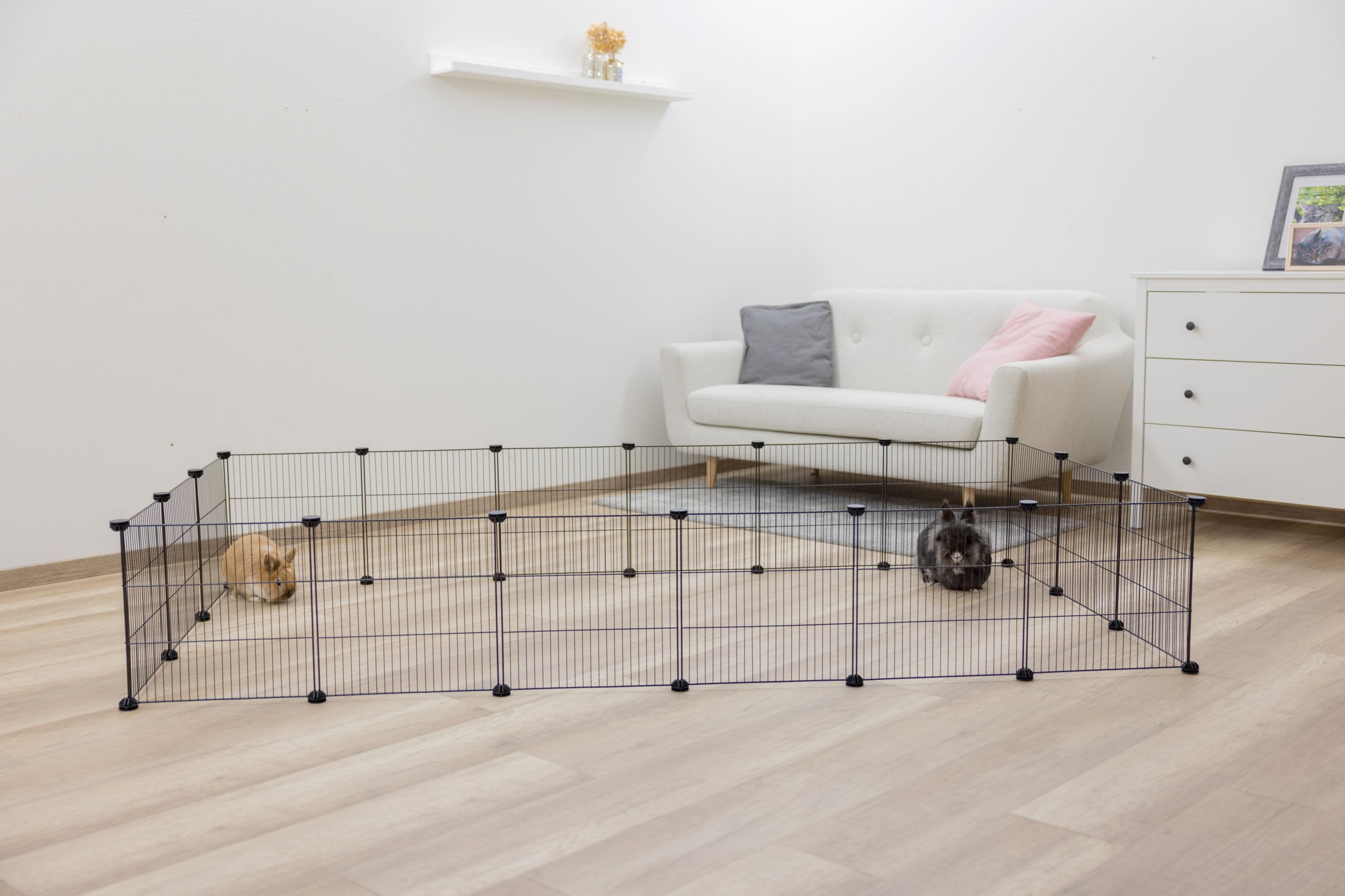 kerbl-pet-freilaufgehege-hopsi-12x-gitterelemente-je-35x35-cm image 7