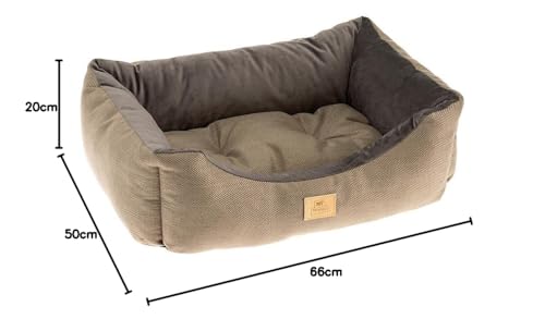ferplast-chester-60-hundebett-katzenbett-sofa-braun-tweed-samt-66-x-50-x-h-20-cm image 4