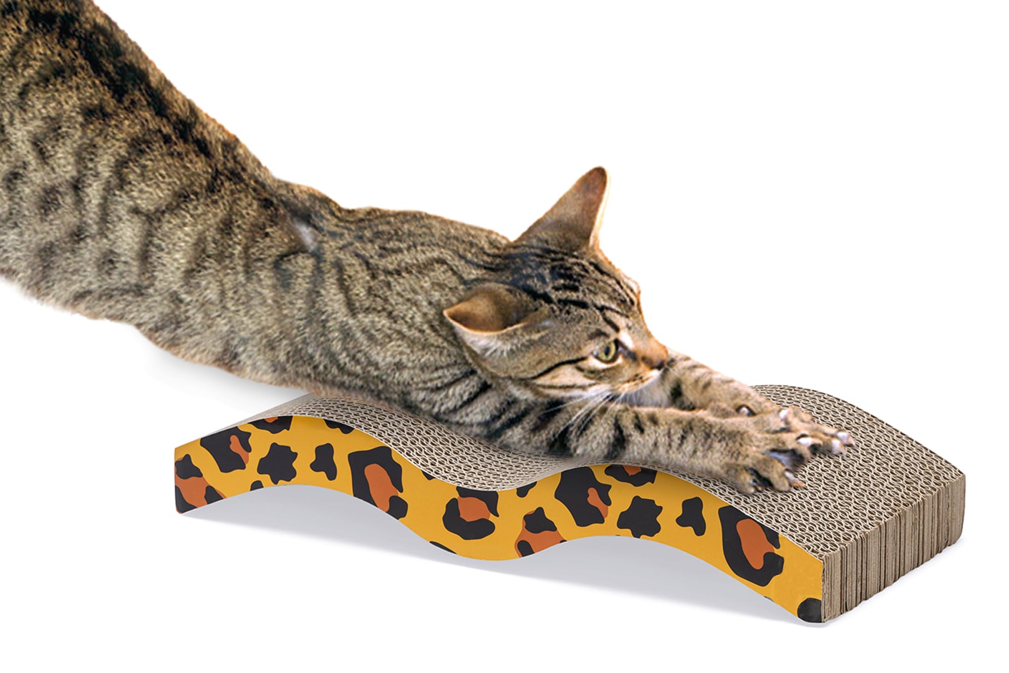 karlie-kratzbrett-leopard-aus-karton-40-x-19-x-4-cm-mit-catnip image 1