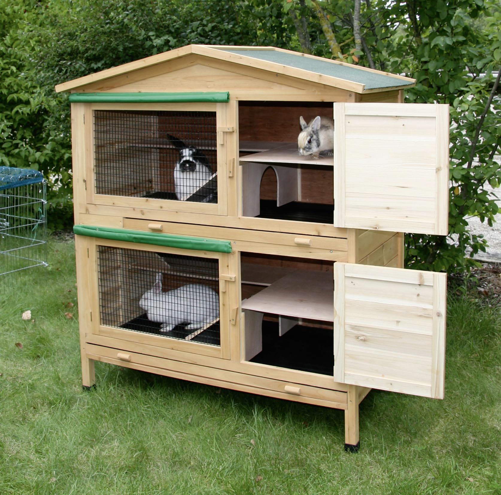 kerbl-pet-nagerhaus-appartement-118x61x130-cm-holz-2-etagen-mit-wanne image 6