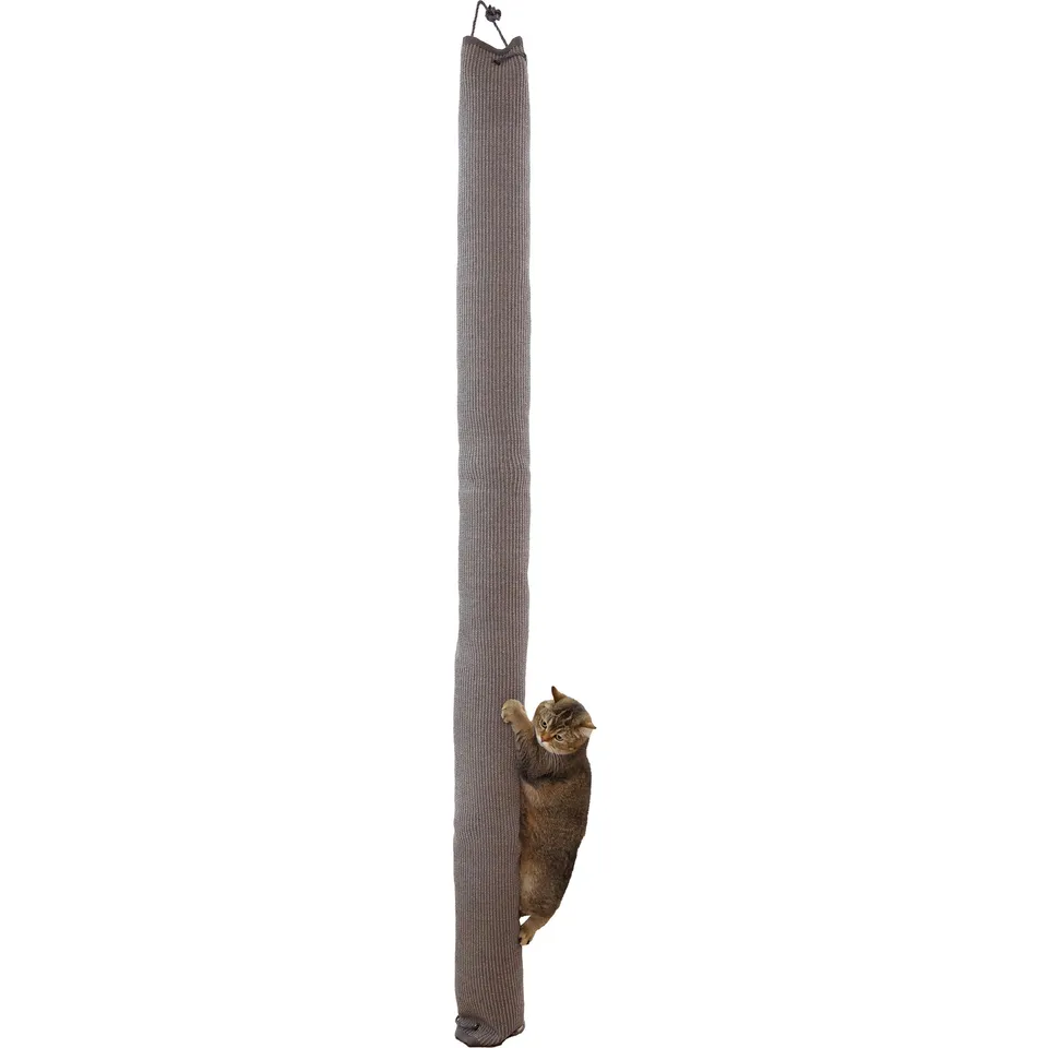 kerbl-pet-klettersack-climber-grau-16-cm-x-240-cm-sisal-kletterrohr-zur-deckenmo image 1