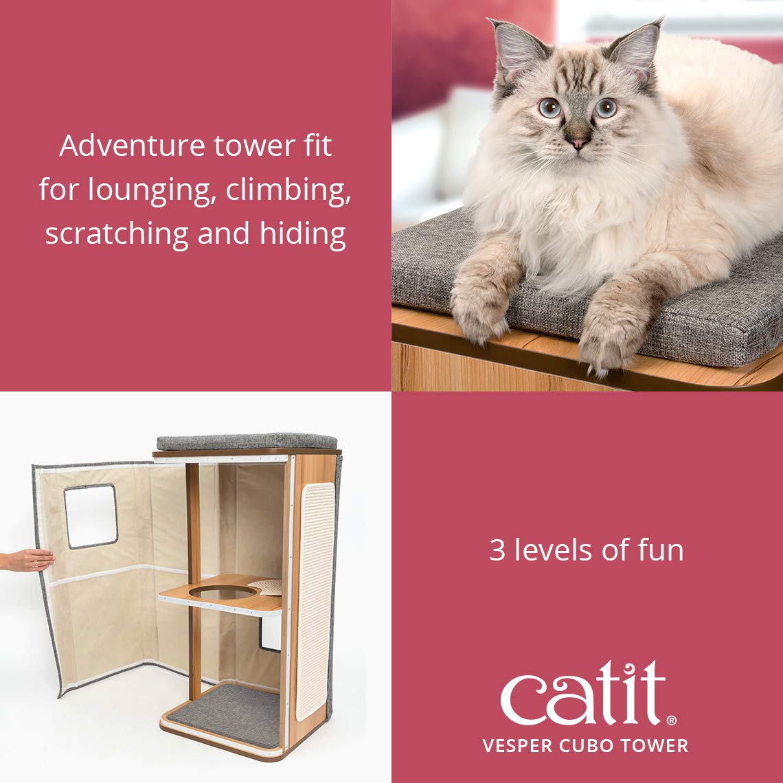 catit-vesper-cubo-tower-katzenm-bel-grau image 2