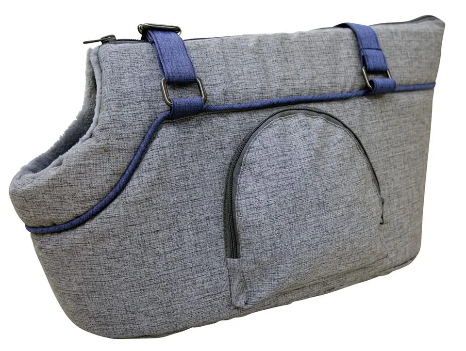 kerbl-pet-tragetasche-marie-hundetragetasche-grau-blau-46x23x25-cm image 1