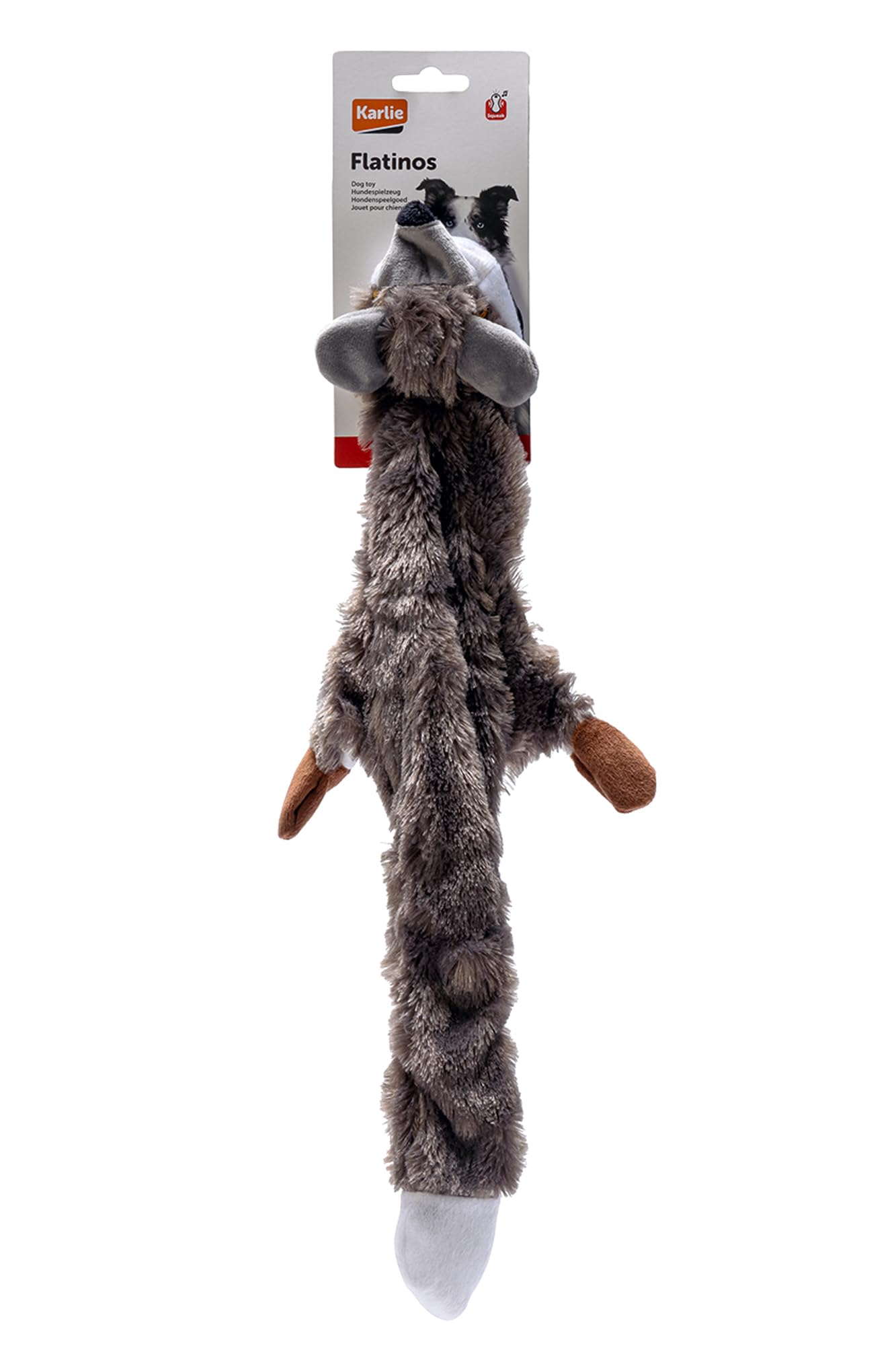 karlie-pl-schspielzeug-flatinos-fuchs-grau-l-30-cm-mit-squeaker image 2