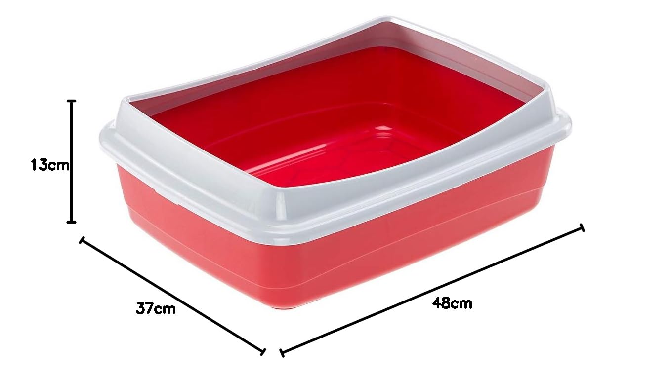 ferplast-nip-plus-10-offene-katzentoilette-47-x-36-x-h-15-5-cm-bordeaux image 2
