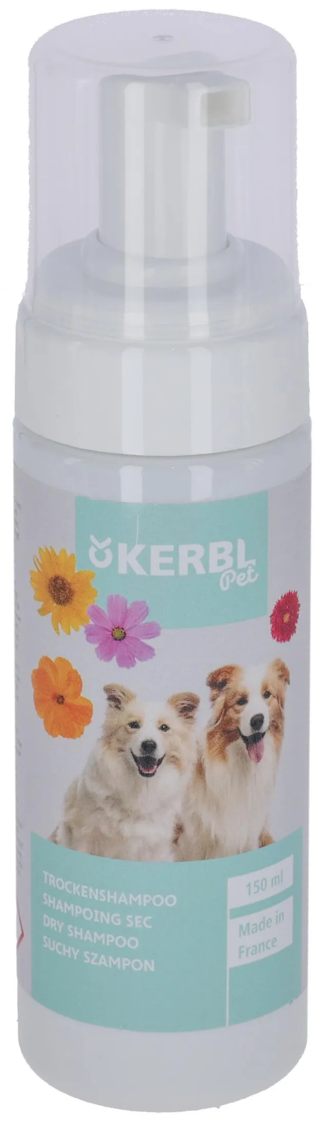 kerbl-pet-trockenshampoo-150-ml-schaum-ohne-aussp-len-mit-bl-tenduft image 1
