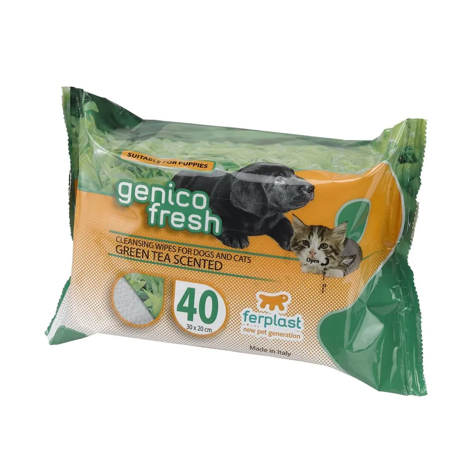 ferplast-genico-fresh-40-green-tea-reinigungst-cher-f-r-hunde-und-katzen image 1