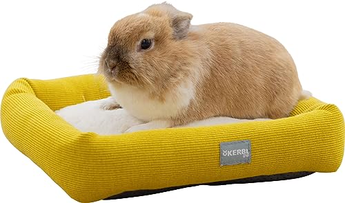 kerbl-pet-kuschelbett-kleintierbett-36x32x7-cm-wei-gelb-waschbar image 7
