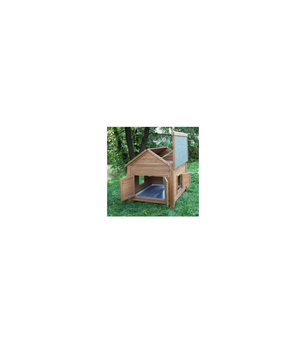 kerbl-kleintierstall-f-r-h-hner-oder-kaninchen-105-x-100-x-108-cm-holz-mit-bitum image 3