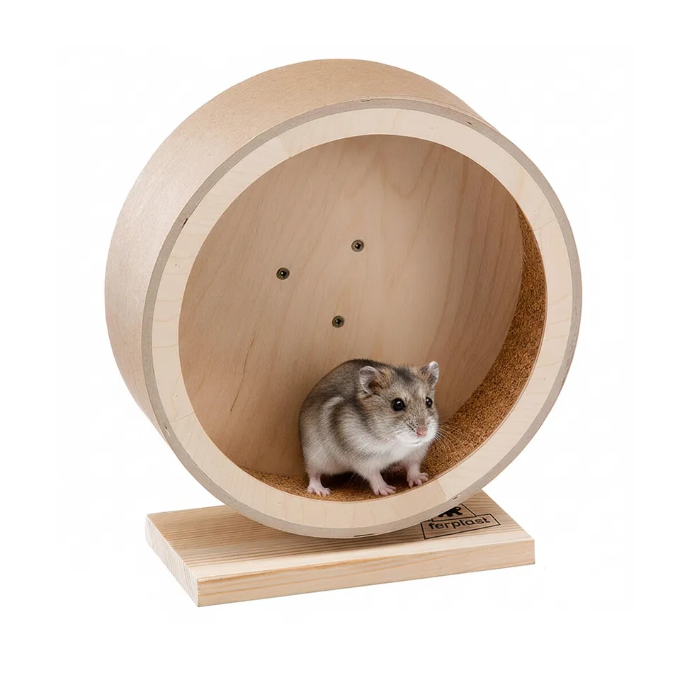 ferplast-holzlaufrad-hamsterrad-aus-holz-21-cm image 1