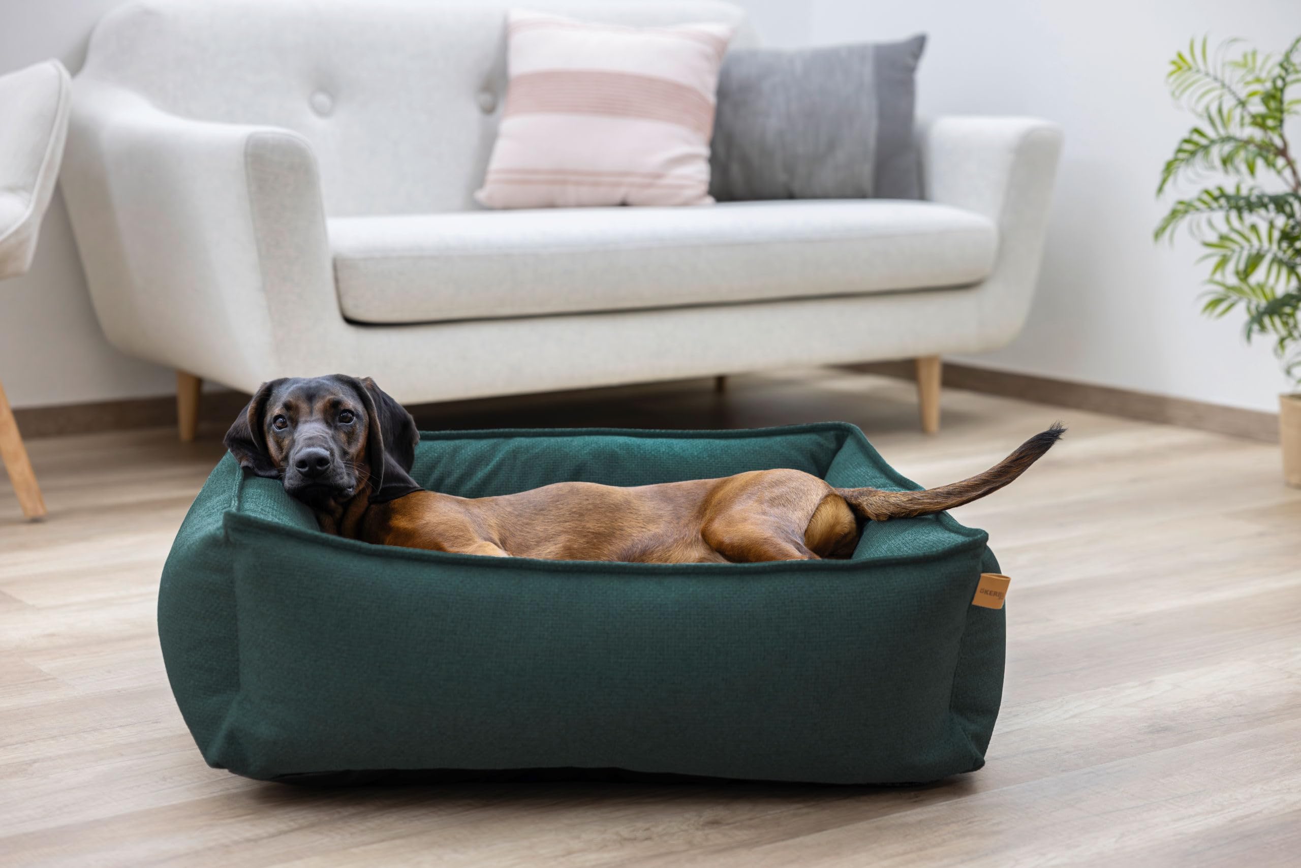 kerbl-pet-kuschelbett-oliver-english-green-70x60x24cm-hundebett image 7
