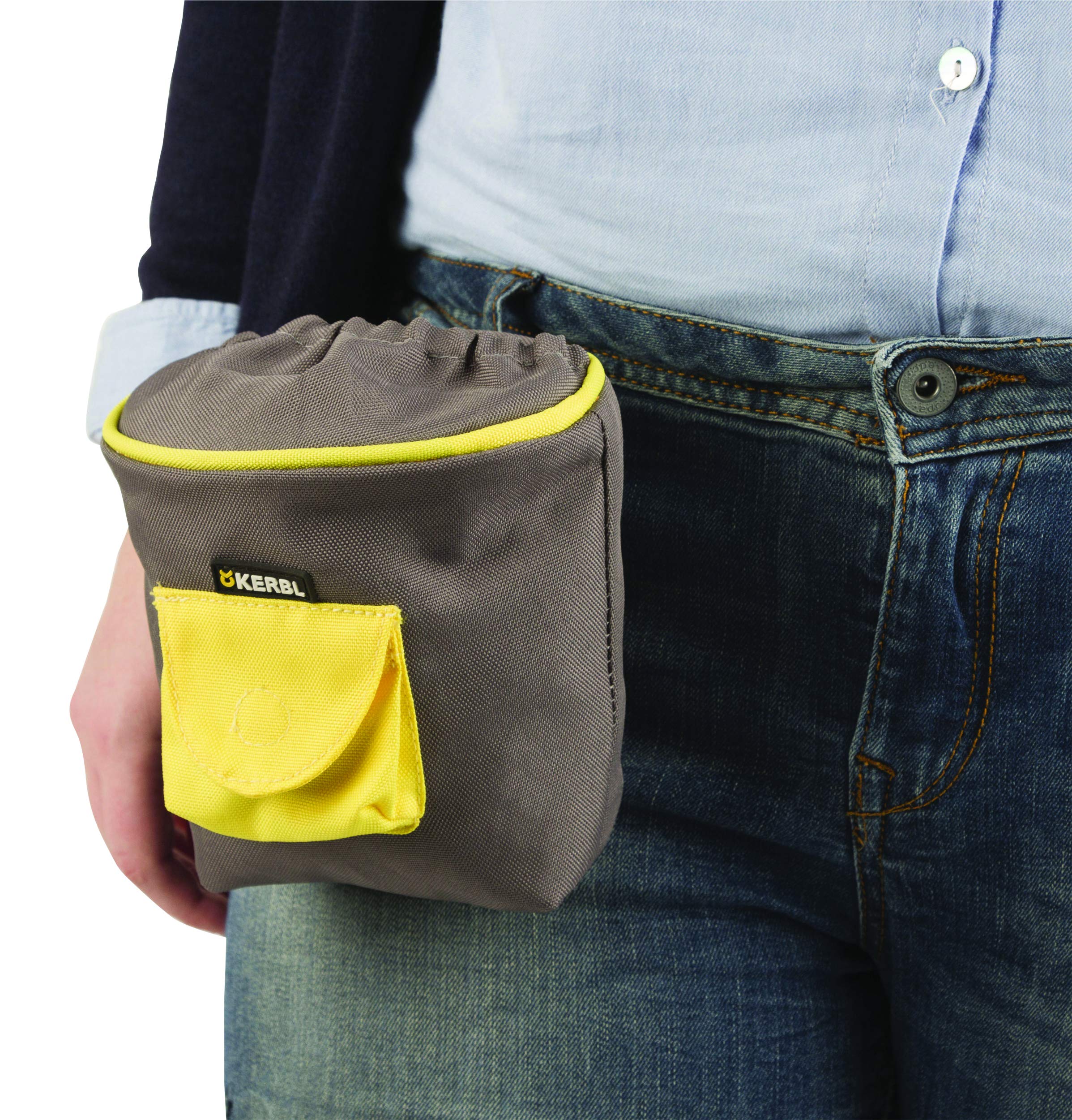 kerbl-pet-futtertasche-pro-14x11x14-cm-in-grau-gelb image 2