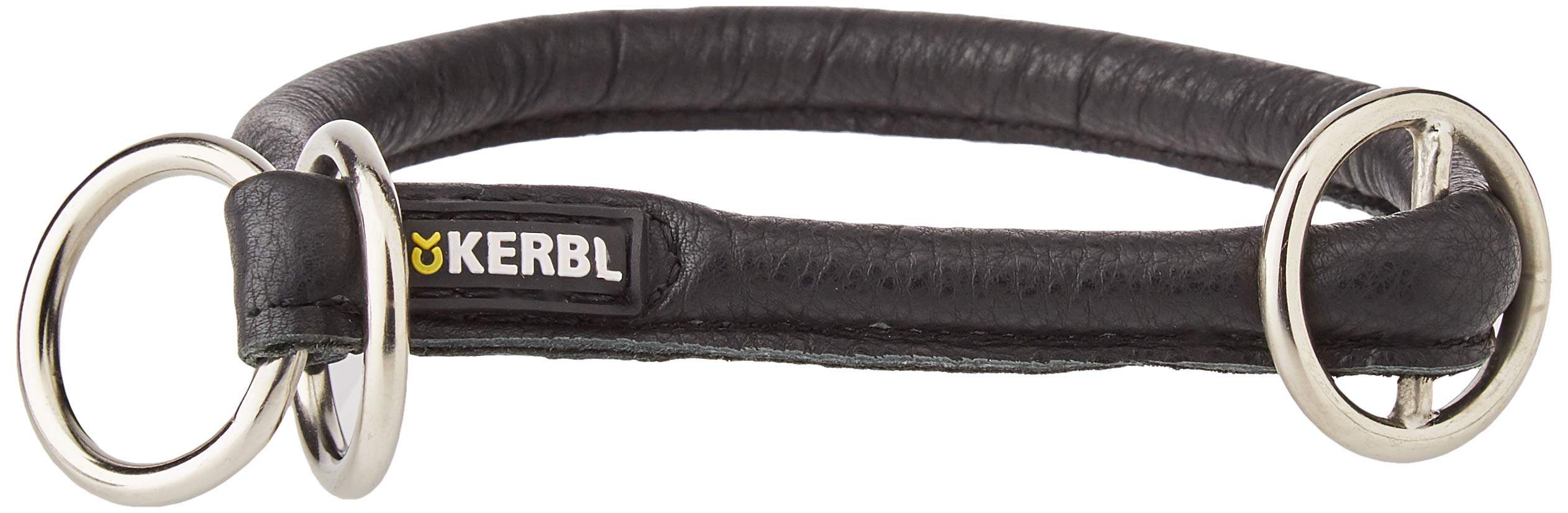 kerbl-pet-rundleder-halsband-roma-mit-stopper-45-cm-8-mm-schwarz image 1