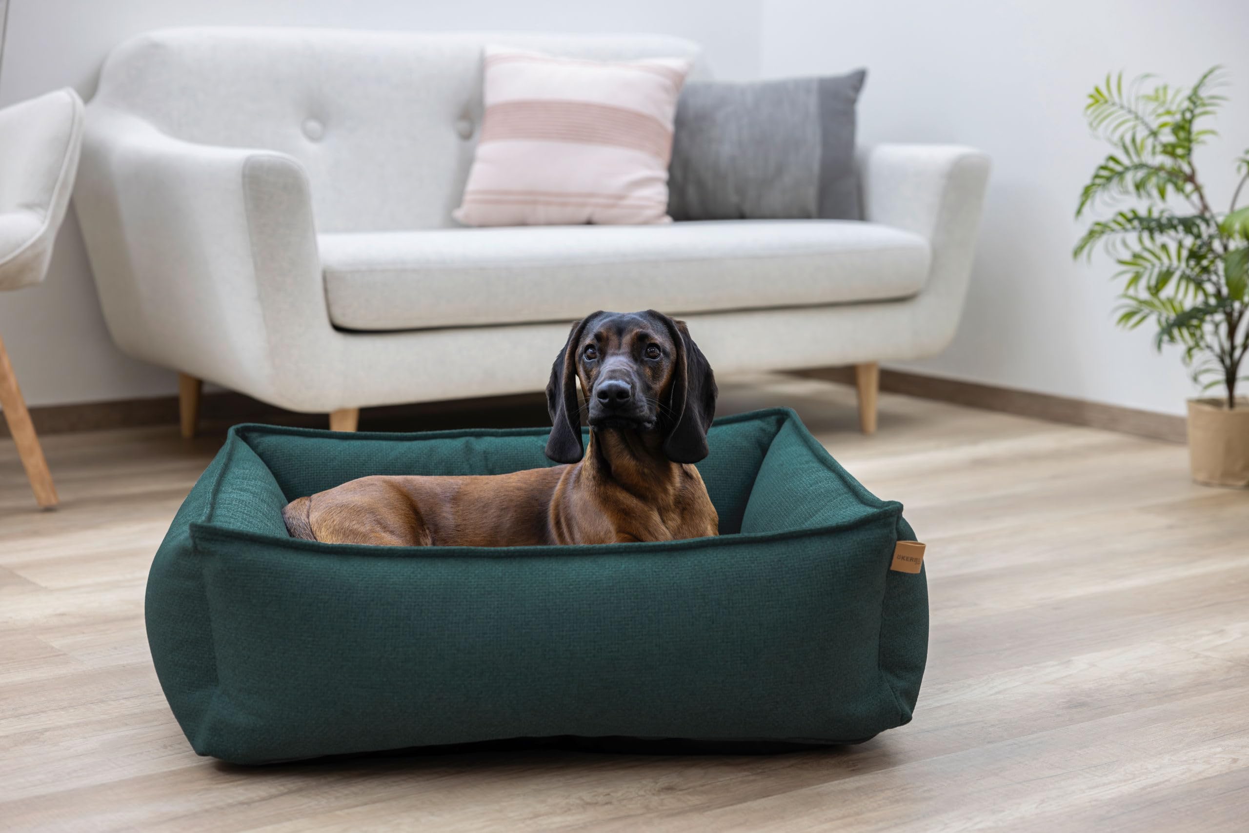 kerbl-pet-kuschelbett-oliver-english-green-70x60x24cm-hundebett image 6