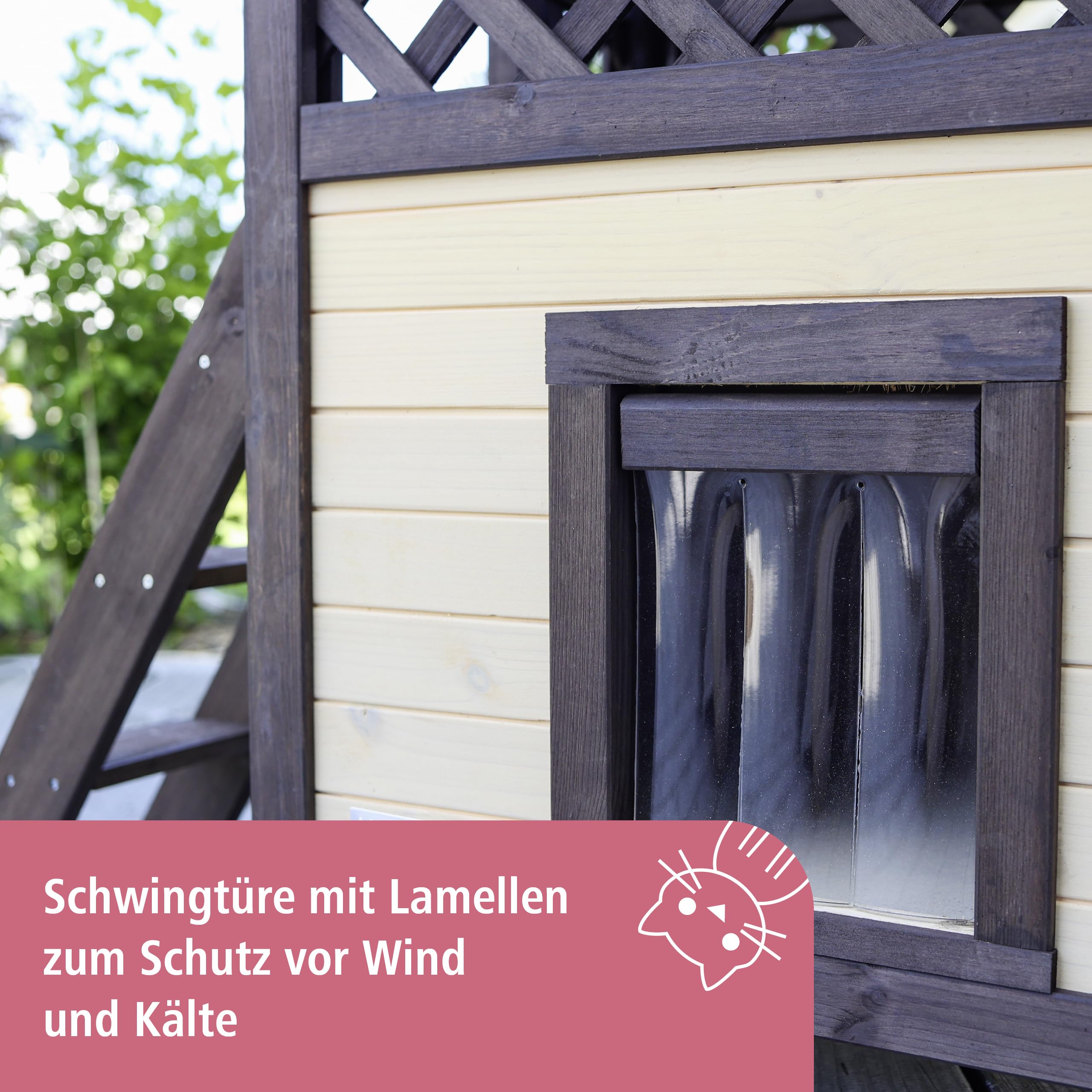 kerbl-katzenhaus-4-seasons-deluxe-88-x-57-x-77-cm-isoliert-mit-bitumendach image 7