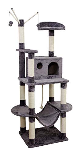 kerbl-pet-kratzbaum-matteo-grau-59x52x180-cm image 7