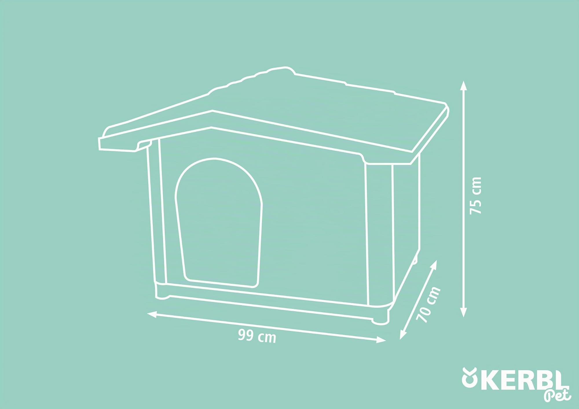 kerbl-pet-hundeh-tte-levin-graugr-n-braun-99-x-70-x-75-cm-kunststoff-hundeh-tte image 7