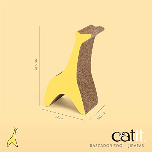 catit-zoo-kratzbaum-giraffe-gelb-wellpappe-mit-catnip image 8