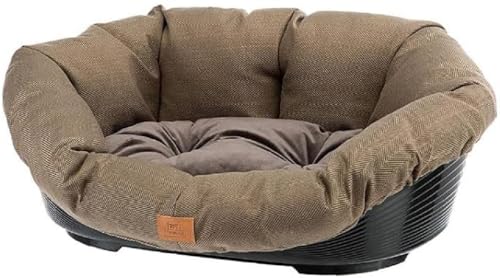 ferplast-sofa-4-tweed-hunde-und-katzenbett-mit-kissen-kunststoffkorb-64-x-48-x-h image 4