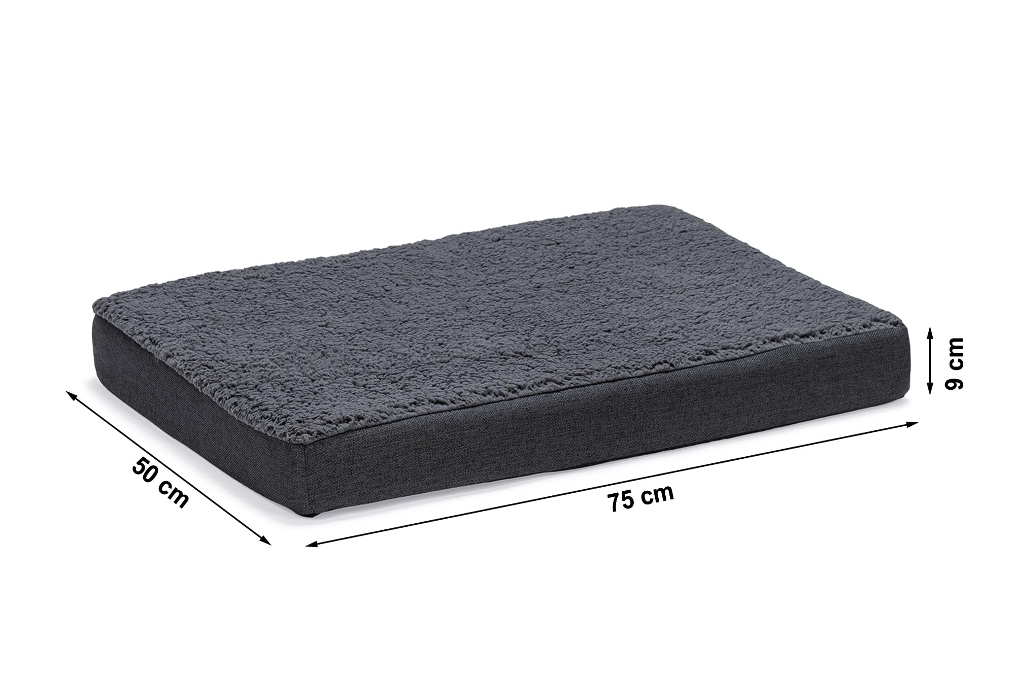 beeztees-zira-orthop-disches-hundebett-dunkelgrau-75x50x9-cm image 2