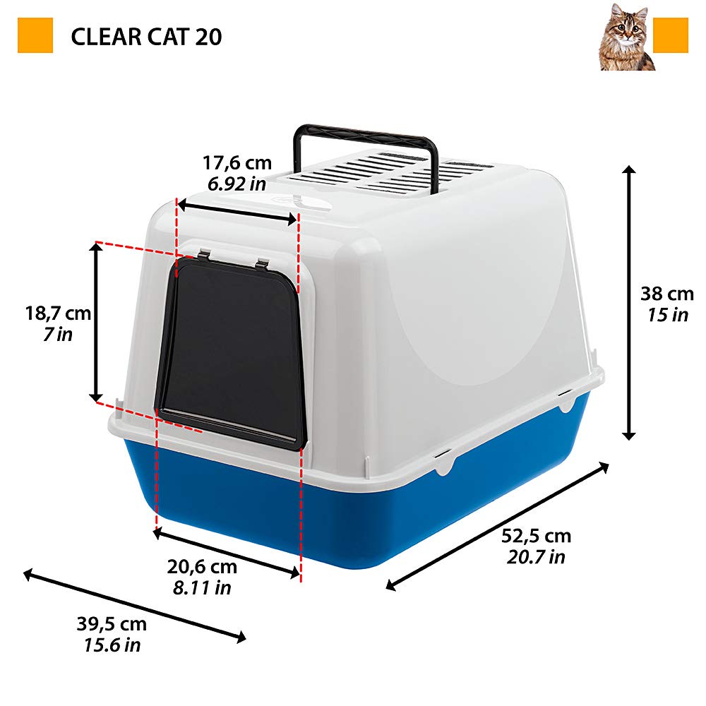 ferplast-clear-cat-20-katzentoilette-mit-deckel-39-5x52-5xh38-cm-blau-mit-aktivk image 2