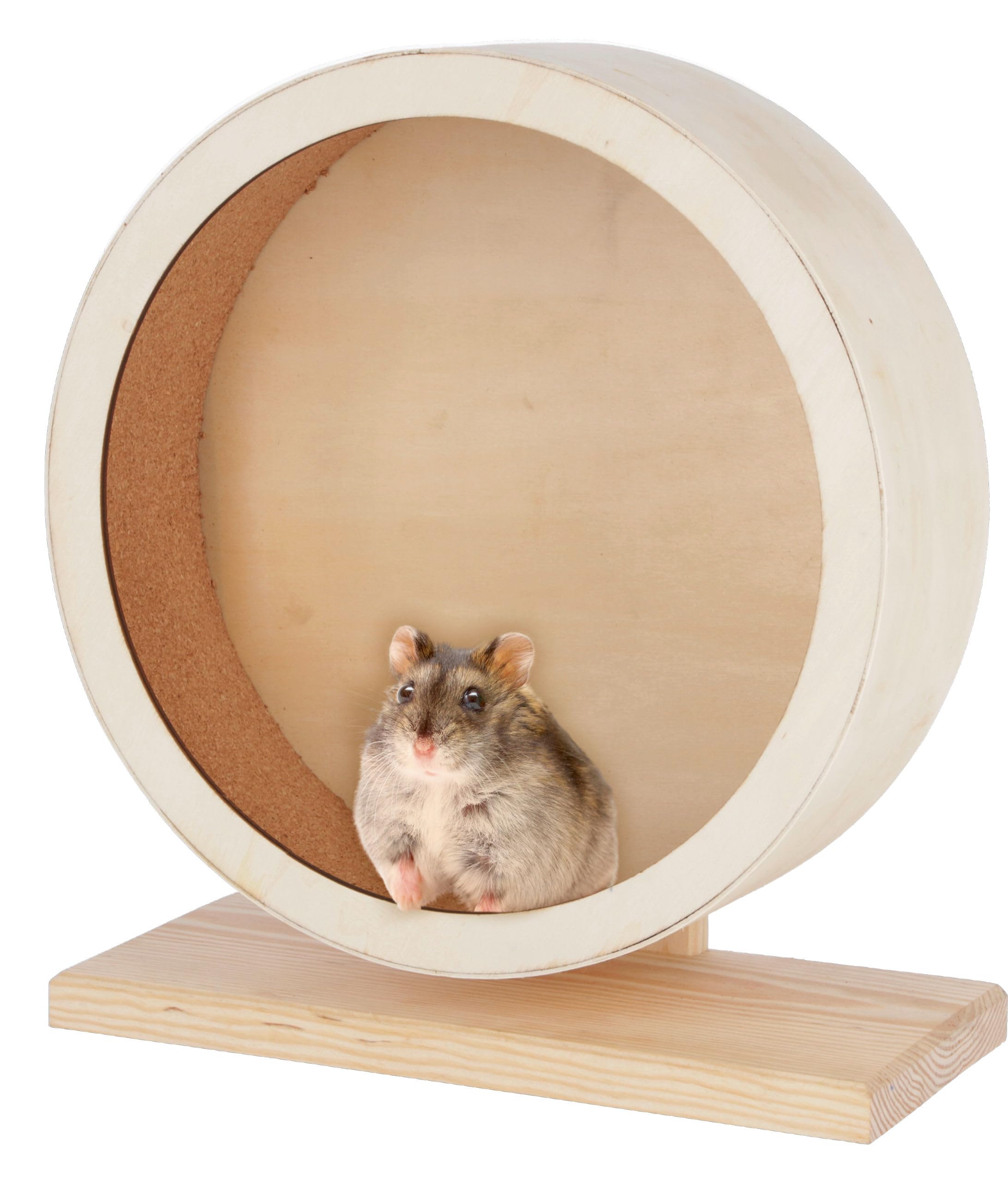 kerbl-pet-hamsterlaufrad-holz-29-cm-mit-korklauffl-che-geschlossen image 2